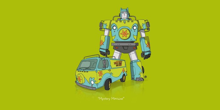 1920x1080 Van and robot cartoon character illustration, car, Transformers