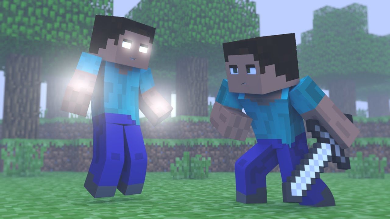 1280x720 √ Minecraft Steve Vs Herobrine | Minecraft Images Of Herobrine Vs Steve