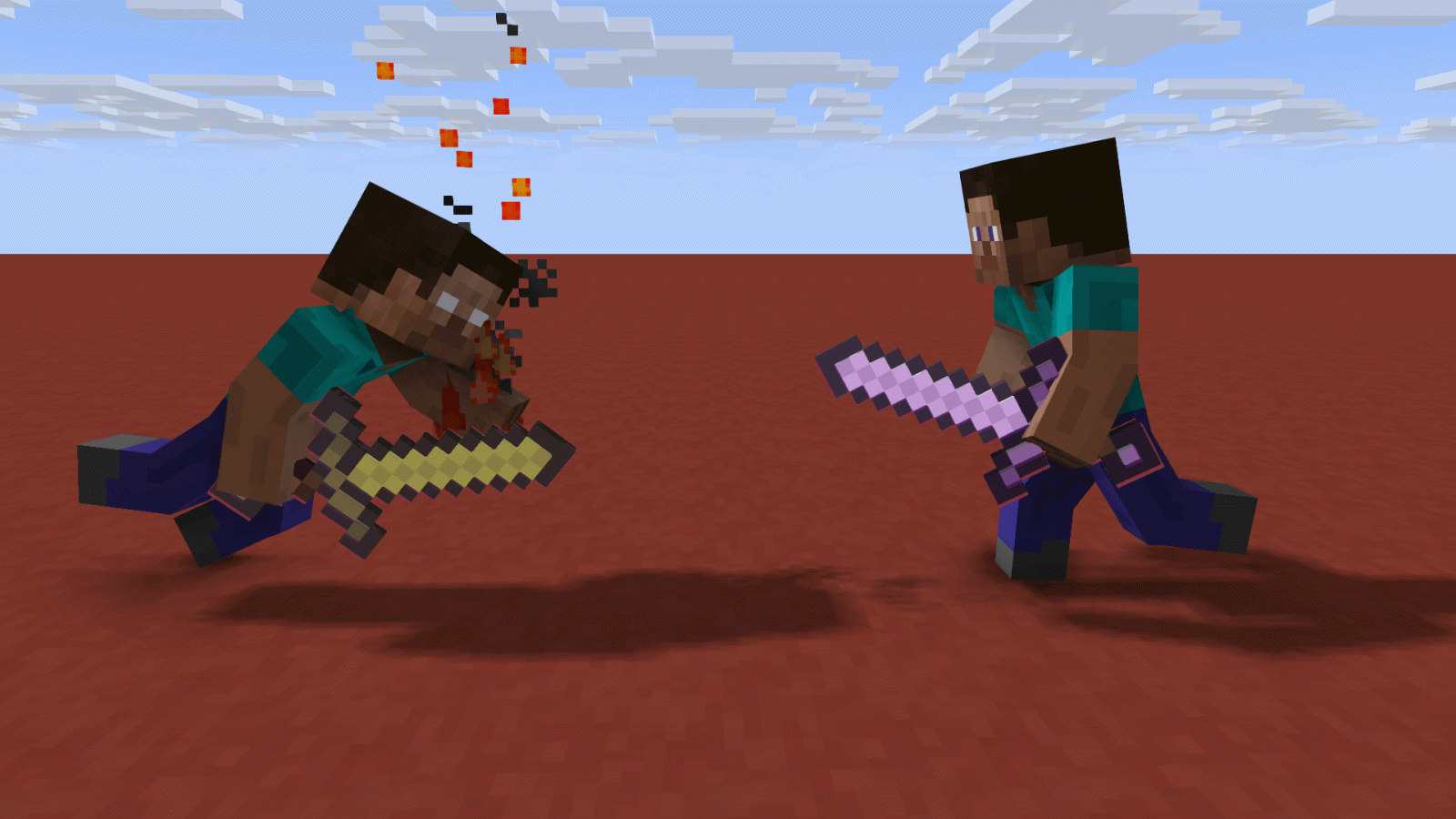 1920x1080 Steve Vs Herobrine | Hypixel - Minecraft Server and Maps