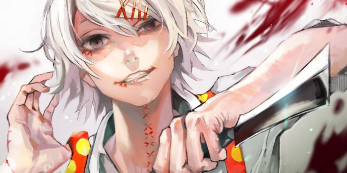 2560x1600 Download wallpapers Juuzou Suzuya, manga, art, Tokyo Ghoul for