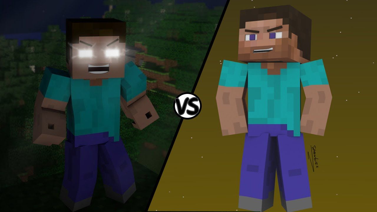 1280x720 √ Minecraft Steve Vs Herobrine | Minecraft Images Of Herobrine Vs Steve