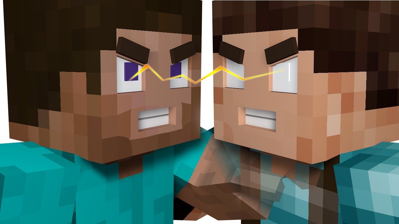 1280x720 √ Minecraft Steve Vs Herobrine | Minecraft Images Of Herobrine Vs Steve