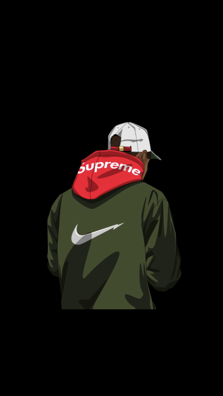 750x1334 Supreme Cartoon Wallpapers