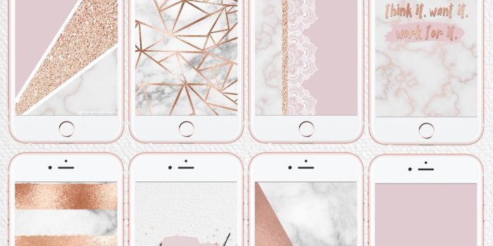 1280x1712 ̗̀ the girly geek ̖́- — Phone versions of my Rose Gold + Marble