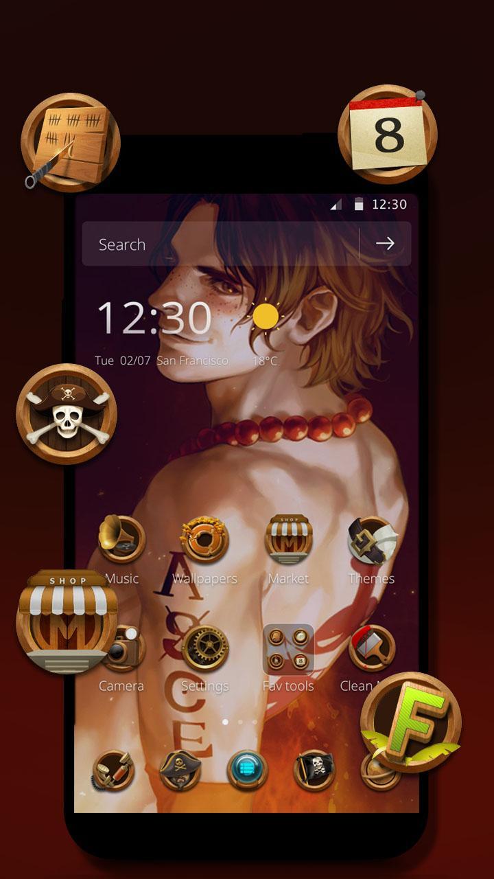 720x1280 Portgas·D· Ace wallpaper theme One Piece theme for Android - APK