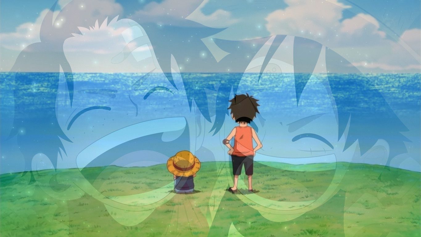 1366x768 So i made this Ace and Luffy wallpaper thought I'd share it : OnePiece