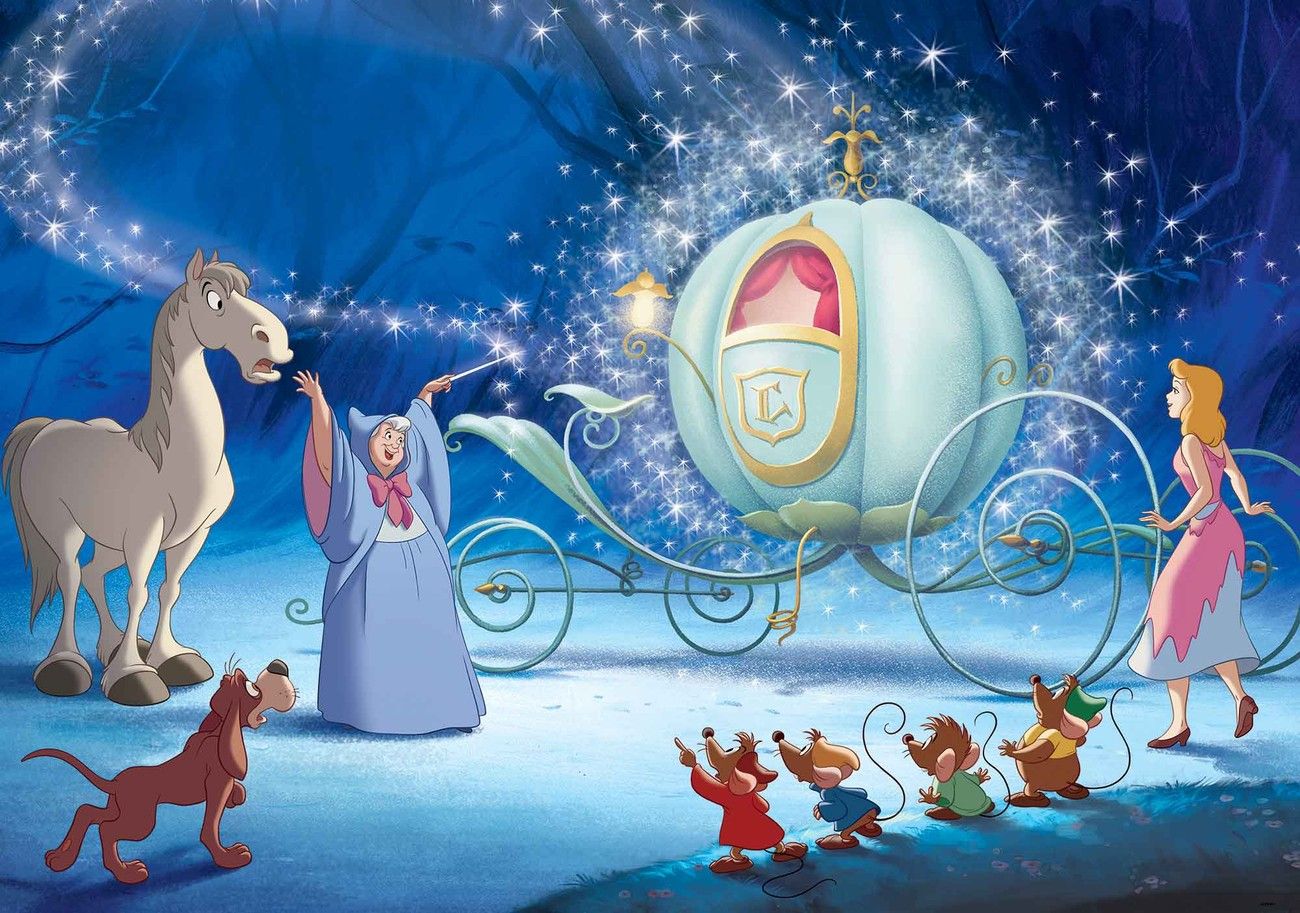 1300x913 Disney Princesses Cinderella Wall Paper Mural | Buy at Abposters.com