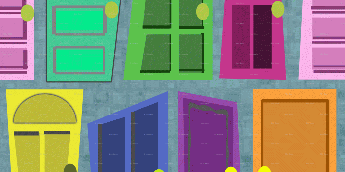 2750x2500 Door Monsters Inc. Inspired wallpaper - lanrete58 - Spoonflower