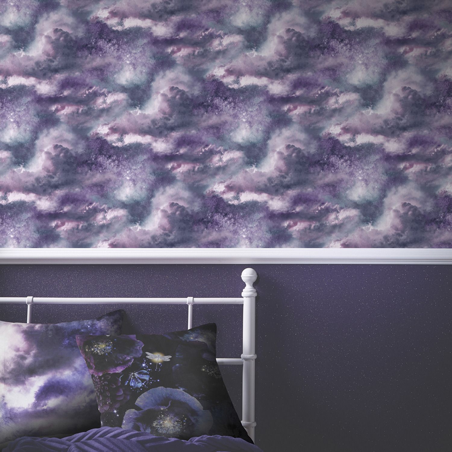 1500x1500 Diamond Galaxy Purple Wallpaper