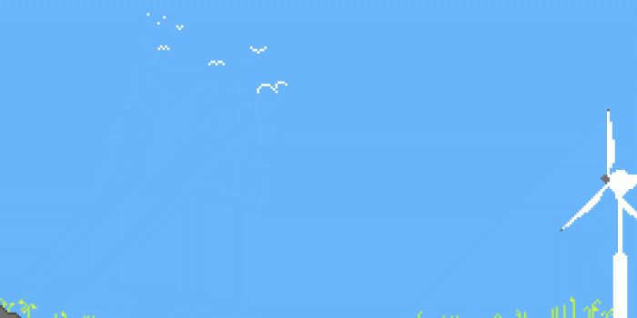 3286x1080 OC] 3286 x 1080 Minimalist, pixel-art dual screen wallpaper for y