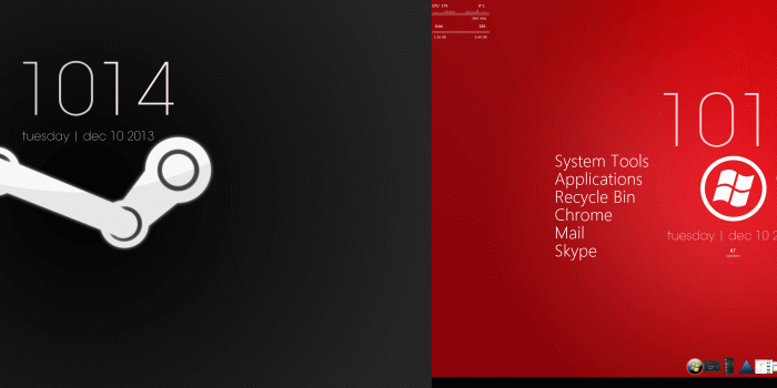 3600x1080 Minimalist dual monitor theme (Windows monitor and Gaming monitor