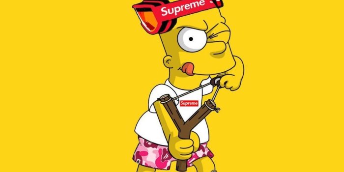 1060x1060 Bart Simpson Supreme Iphone Wallpaper | Walljdi.org