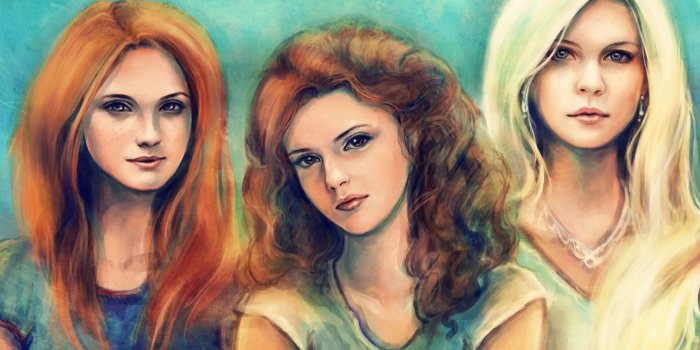 1440x884 Ginny, Hermione & Fleur... <3 | Harry Potter | Harry potter fan art