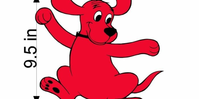 1024x768 Clifford the Big Red Dog 2 Stickers 9.5 Inches Cartoon Sticker Decal 12