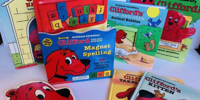 1600x1200 Clifford The Big Red Dog Interactive Book Lot Vintage RARE! Puppet Flip Flap