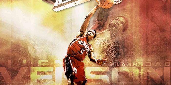 2400x1350 Allen Iverson Sixers Retro Wallpaper - WallpaperAsk