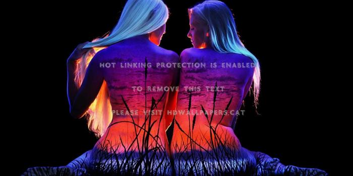 2048x1365 blacklight art'..... fluorescent neon 3d