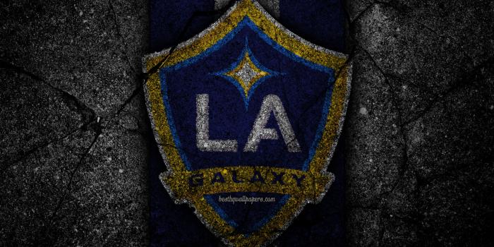 3840x2400 Download wallpapers 4k, Los Angeles Galaxy FC, MLS, asphalt texture
