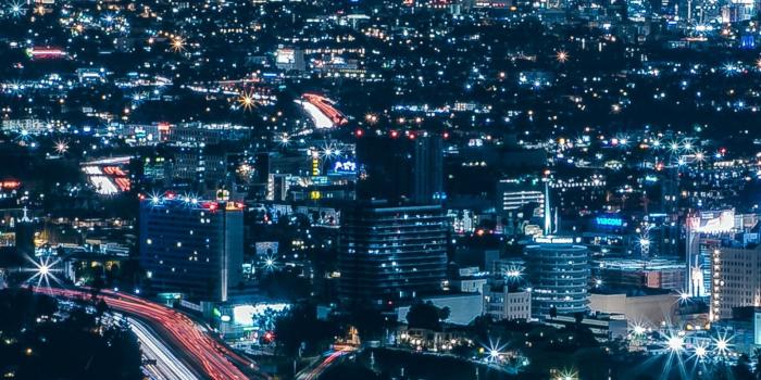 1440x2960 Download 1440x2960 wallpaper los angeles, city, skyscrapers, night