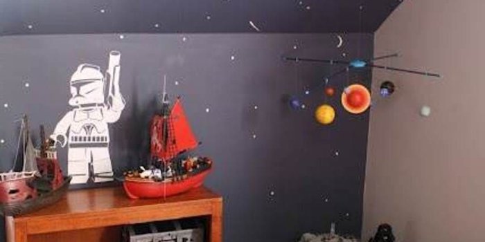 854x1280 I like the colors in this simple Star Wars decor | Home decor ideas