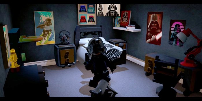 1280x768 Kylo Ren's room in LEGO Star Wars: The Force Awakens. It looks