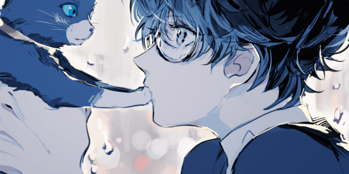 1536x2048 Download 1536x2048 Persona 5, Kurusu Akira, Anime Boy, Cat, Glasses
