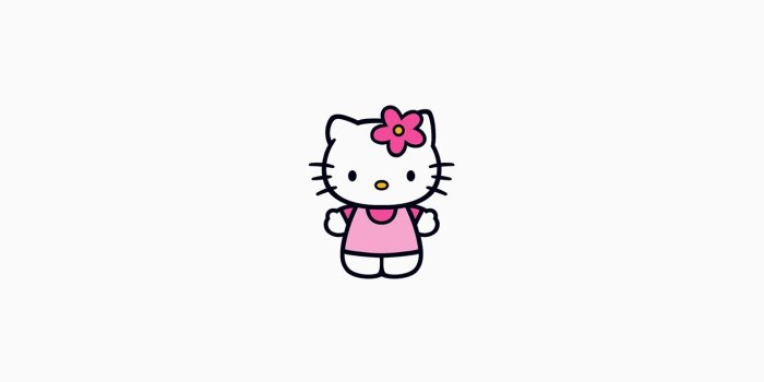 1366x768 wallpaper for desktop, laptop | ar87-hello-kitty-logo-cute-art