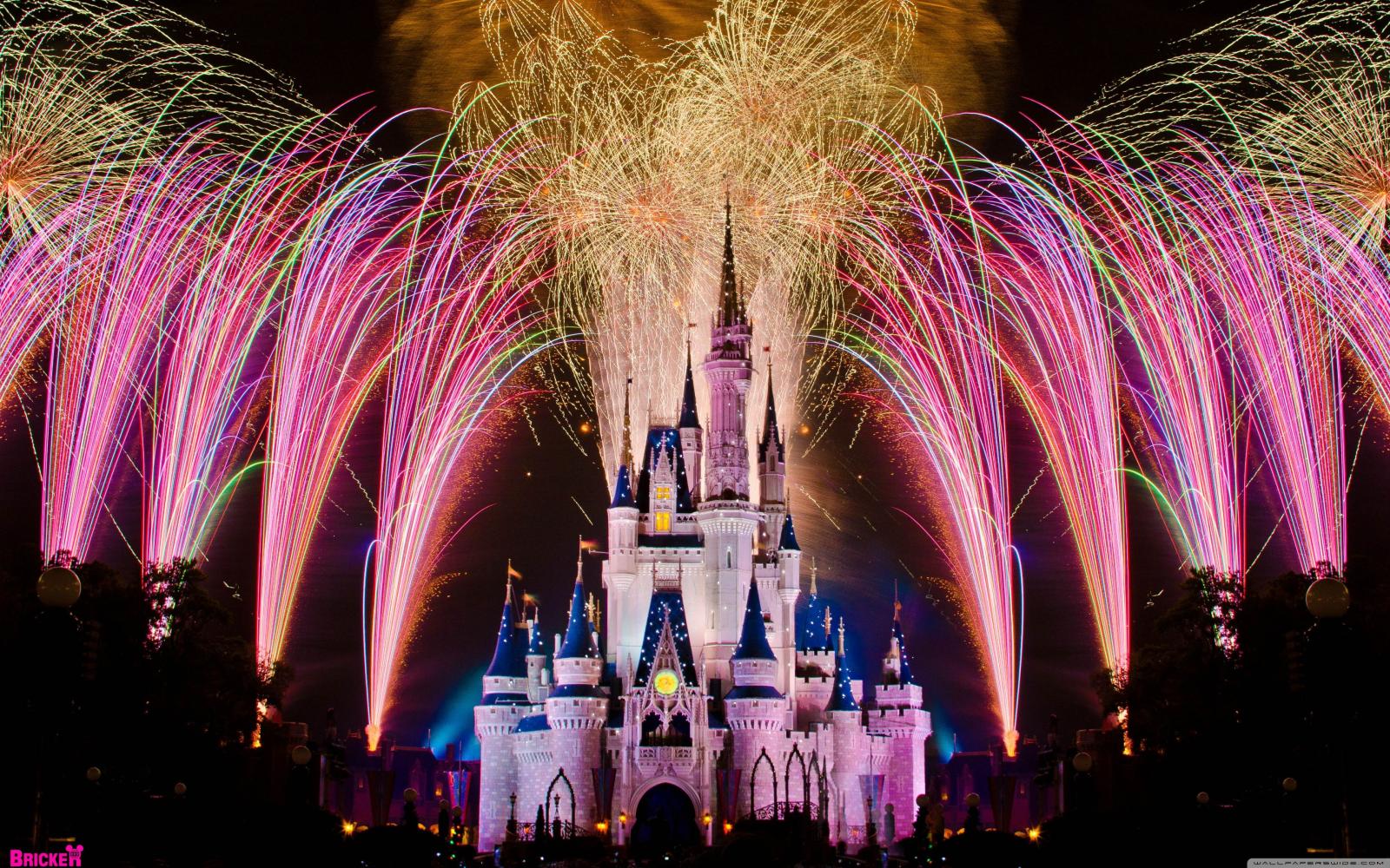 3840x2400 Fireworks Over Cinderella Castle ❤ 4K HD Desktop Wallpaper for 4K