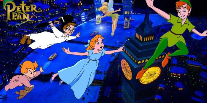 1680x1050 Flight Over London Peter Pan Cartoon The Magic Kingdom Of Walt