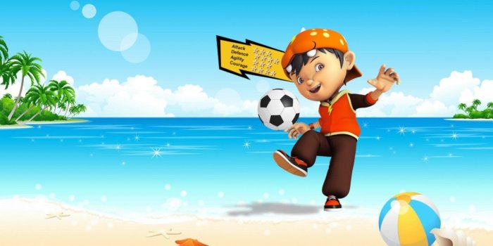 1280x720 cartoon beach wallpaper design