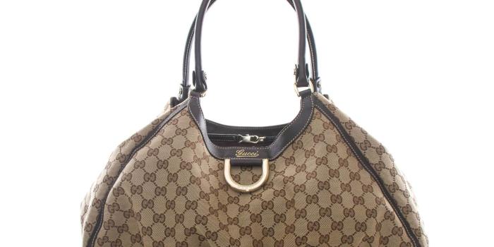 1600x1200 Authentic Gucci Brown/Ebony GG Canvas D Ring Large Hobo Bag