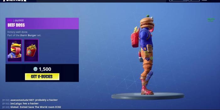 1280x720 NEW! BEEF BOSS SKIN! (Durr Burger skin)!! NEW FLYING SAUCER GLIDER!  Fortnite Battle Royale
