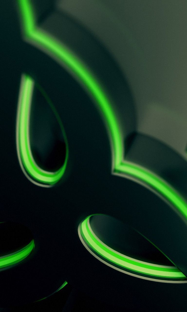 768x1280 Abstract green and black wallpaper - Razer gaming