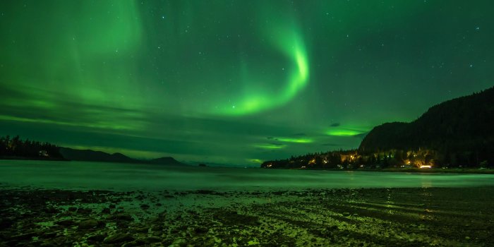 3000x2000 Picture Alaska USA Stars Juneau northern light Nature Sky 3000x2000