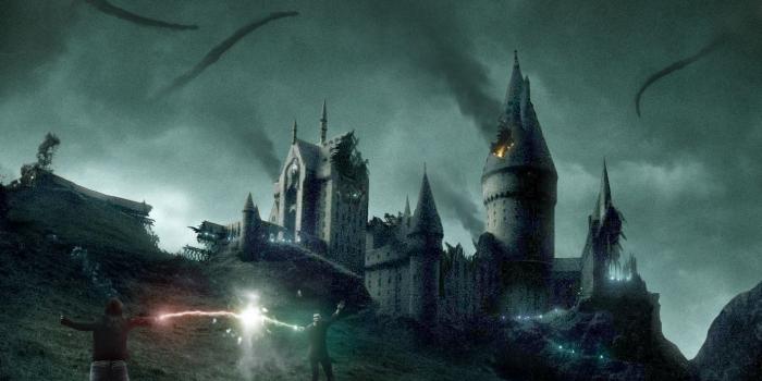 1420x1032 Harry Potter concept Art, Battle of Hogwarts | Harry Potter | Harry