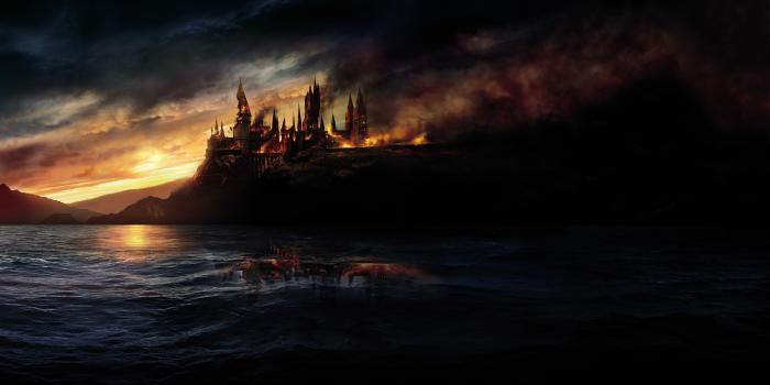 7031x4000 125634 #8K, #Hogwarts, #4K, #Burning, #Harry Potter and the Deathly