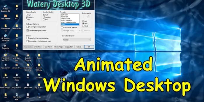 1280x720 Make Your Windows Desktop Screen 3D Animated Watery Desktop | Animated  Backgrounds | Windows 10