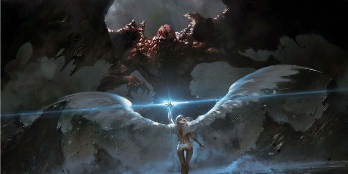 1366x768 Angel Demons Angels Vs Demon Wallpaper with 1366×768 Resolution