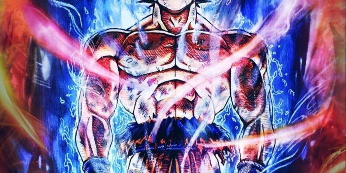 1080x1211 Ultra-Instinct-Goku-Background - Android Red