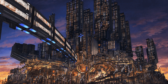 3840x2160 Download 3840x2160 Fantasy City, Sci-fi, Skyscrapers, Bridge