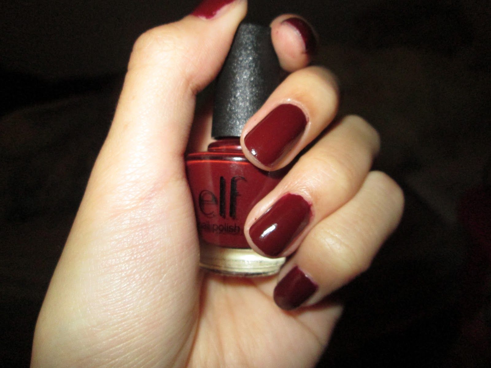 1600x1200 E.L.F. Nail Polish in Dark Red