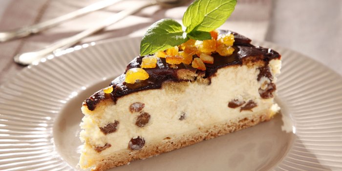 1920x1080 Images Pie Raisin Quark curd cottage farmer cheese mint 1920x1080