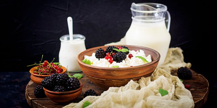 1920x1080 Photo Breakfast Quark curd cottage farmer cheese 1920x1080