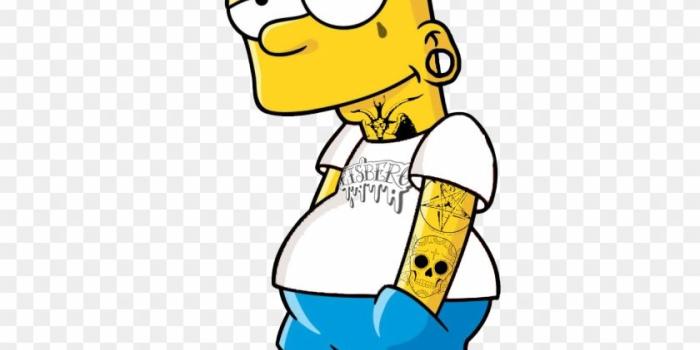 840x997 Transparent Hardcore Bart Simpson - Bart Simpson Hardcore, HD Png