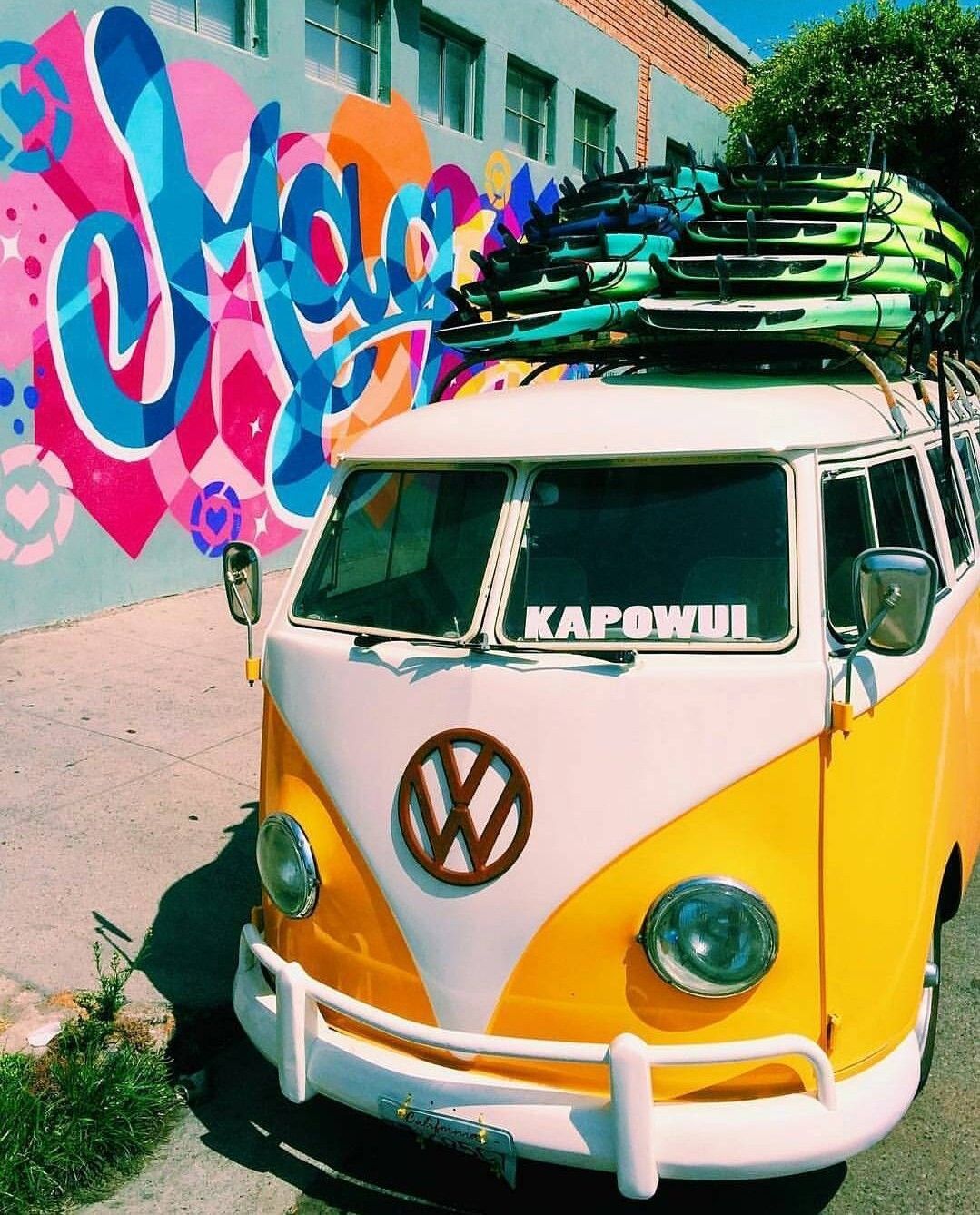 1079x1338 Yellow Aesthetic VW Hippie Van | wallpaper. | Vw hippie van