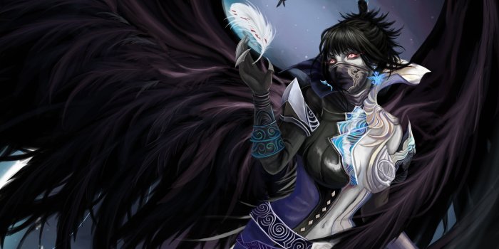 4046x2241 angels, Wings, Fantasy, Girls, Angel, Gothic, Mask, Dark, Demon 4K