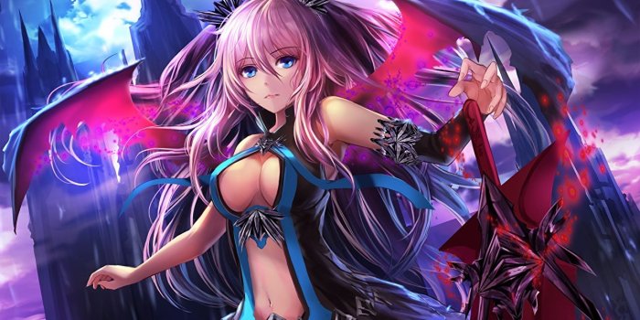 1280x915 Images Demons Wings a-line Anime Fantasy young woman