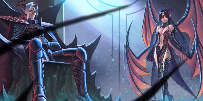 5000x2913 Devil, succubus, anime - wallpaper #132541 (5000x2913px) on Wallls.com