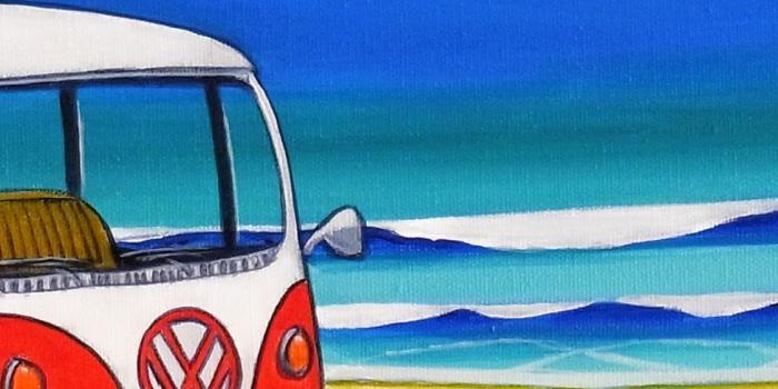 1125x2436 Free download vw volkswagen combi van bus wallpaper beach art