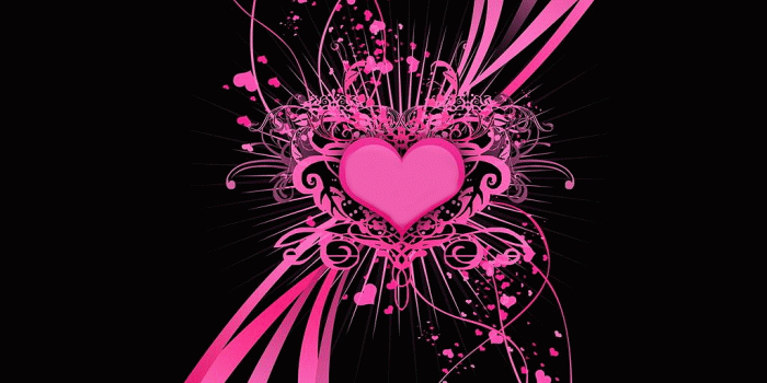 1024x768 Pictures of Pink And Black Heart Backgrounds - #rock-cafe
